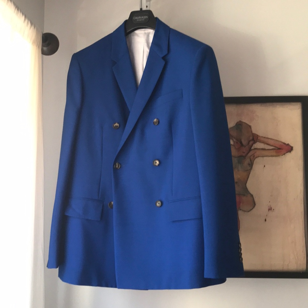 NWT 205W39NYC Calvin Klein Blue Blazer Raf Simons